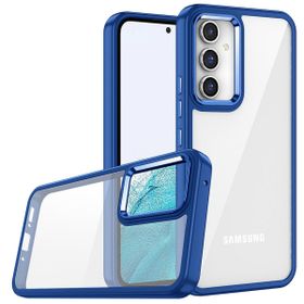 Zore Galaxy A24 Lacivert Flora Buton,Kenar Çevresi Renkli Kılıf