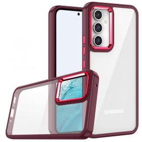 Zore Galaxy A24 Lacivert Flora Buton,Kenar Çevresi Renkli Kılıf
