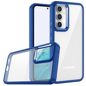 Zore Galaxy A24 Lacivert Flora Buton,Kenar Çevresi Renkli Kılıf