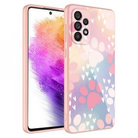 Zore Galaxy A73 Kılıf Kamera Korumalı Desenli Sert Silikon Epoksi Kapak