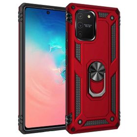 Zore Galaxy A91 S10 Lite Vega Yüzüklü Standlı Zırh Lacivert Kılıf