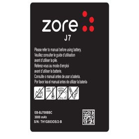 Zore Galaxy J7 3000 mAh A Kalite Uyumlu Batarya