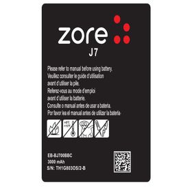 Zore Galaxy J7 3000 mAh A Kalite Uyumlu Batarya