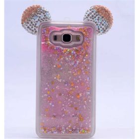 Zore Galaxy J7 Micky Taşlı Sıvılı Silikon Kılıf