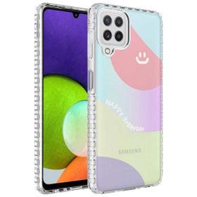 Zore Galaxy M12 Airbag Kenarlı Renkli Desenli Silikon Elegans Kapak Kılıf