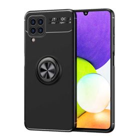 Zore Galaxy M22 Ravel Yüzüklü Magnetic Standlı Silikon Kapak Cep Telefonu Kılıfı