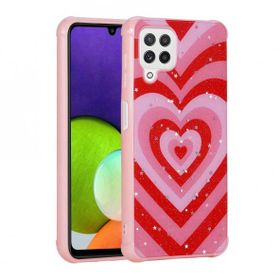 Zore Galaxy M22 Simli Desenli Kamera Korumalı Parlak Popy Kapak Kılıf