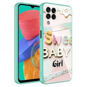 Zore Galaxy M33 Kamera Korumalı Desenli Sert Silikon Epoksi Kapak Kılıf