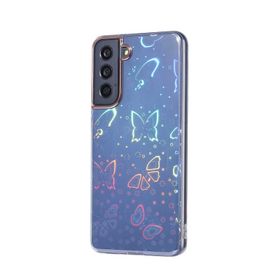 Zore Galaxy S21 FE Sidney Desenli Sert Kapak Kılıf