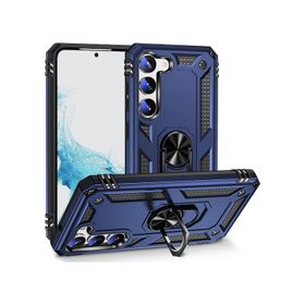 Zore Galaxy S23 Lacivert Vega Yüzüklü Standlı Zırh Cep Telefonu Kılıfı