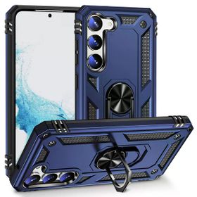 Zore Galaxy S23 Lacivert Vega Yüzüklü Standlı Zırh Cep Telefonu Kılıfı