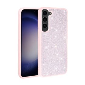 Zore Galaxy S23 Parlak Taşlı Tasarım Ston Mor Cep Telefonu Kılıfı