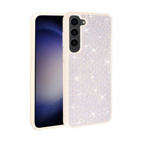 Zore Galaxy S23 Parlak Taşlı Tasarım Ston Mor Cep Telefonu Kılıfı