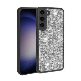 Zore Galaxy S23 Parlak Taşlı Tasarım Ston Mor Cep Telefonu Kılıfı