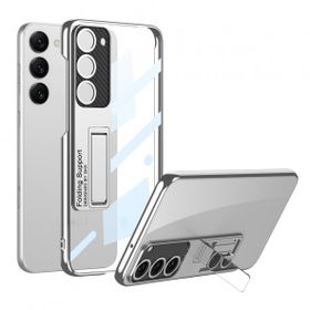 Zore Galaxy S23 Plus Kamera Korumalı Şeffaf Tasarımlı Lego Standlı Cep Telefonu Kılıfı