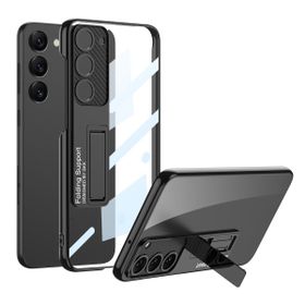 Zore Galaxy S23 Plus Kamera Korumalı Şeffaf Tasarımlı Lego Standlı Cep Telefonu Kılıfı