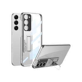 Zore Galaxy S23 Plus Kamera Korumalı Şeffaf Tasarımlı Lego Standlı Cep Telefonu Kılıfı