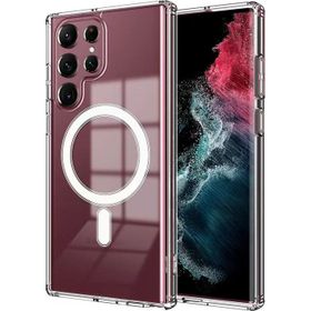 Zore Galaxy S23 Ultra Magsafe Şarj Özellikli Şeffaf Sert PC Embos Cep Telefonu Kılıfı