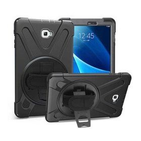 Zore Galaxy Tab A T580 10.1 Zore Defender Standlı Koruyucu - Siyah Kılıf