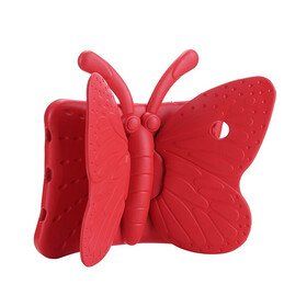 Zore Galaxy Tab A8 10.5 SM-X200 2021 Butterfly Standlı - Kırmızı Kılıf
