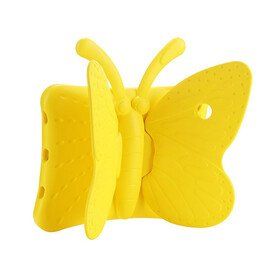 Zore Galaxy Tab A8 10.5 SM-X200 2021 Butterfly Standlı - Sarı Kılıf
