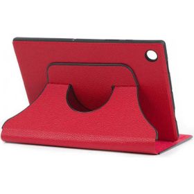 Zore Galaxy Tab A8 10.5 SM-X200 2021 Fest Dönebilen Standlı - Kırmızı Kılıf