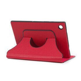 Zore Galaxy Tab A8 10.5 SM-X200 2021 Fest Dönebilen Standlı - Kırmızı Kılıf