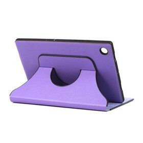 Zore Galaxy Tab A8 10.5 SM-X200 2021 Fest Dönebilen Standlı - Lila Kılıf