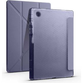 Zore Galaxy Tab A8 10.5 SM-X200 2021 Kalem Bölmeli Standlı - Mor Kılıf
