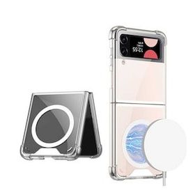 Zore Galaxy Z Flip 3 Wireless Şarj Özellikli Airbagli Kıpta Anti Shock Magsafe Kapak Kılıf