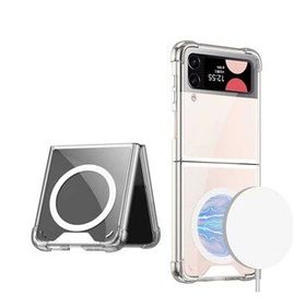 Zore Galaxy Z Flip 4 Wireless Şarj Özellikli Airbagli Kıpta Anti Shock Magsafe Kapak Kılıf