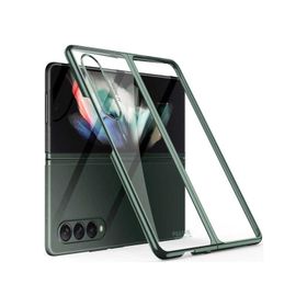 Zore Galaxy Z Fold 3 Kıpta Metal Görünümlü İnce Tablet Kılıf