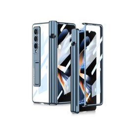 Zore Galaxy Z Fold 4 Kıpta Standlı Kalem Bölmeli Kapak Kılıf