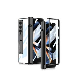 Zore Galaxy Z Fold 4 Kıpta Standlı Kalem Bölmeli Kapak Kılıf