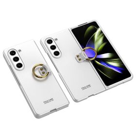 Zore Galaxy Z Fold 5 Kıpta Yüzüklü Flip Sert Cep Telefonu Kılıfı