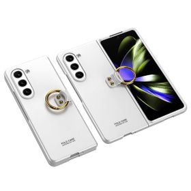 Zore Galaxy Z Fold 5 Kıpta Yüzüklü Flip Sert Cep Telefonu Kılıfı