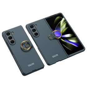 Zore Galaxy Z Fold 5 Kıpta Yüzüklü Flip Sert Cep Telefonu Kılıfı