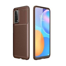 Zore Huawei P Smart 2021 Karbon Tasarım Negro Silikon Cep Telefonu Kılıfı