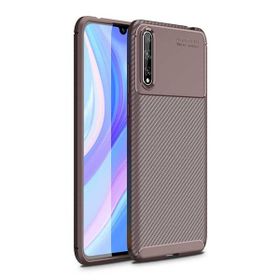 Zore Huawei P Smart S Y8P Karbon Tasarım Negro Silikon Cep Telefonu Kılıfı