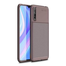Zore Huawei P Smart S Y8P Karbon Tasarım Negro Silikon Cep Telefonu Kılıfı