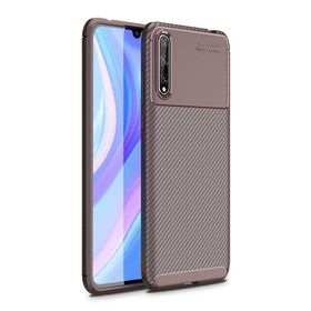 Zore Huawei P Smart S Y8P Karbon Tasarım Negro Silikon Cep Telefonu Kılıfı