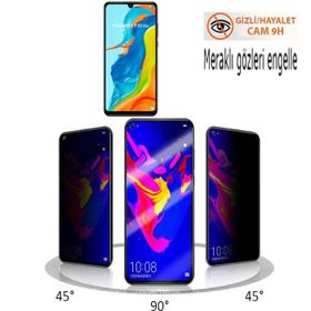 Zore Huawei P30 Lite New 5d Privacy Temperli Ekran Koruyucu