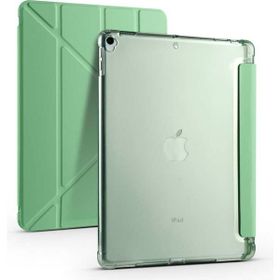 Zore iPad 10.2 2021 9. Nesil Tri Folding Kalem Bölmeli Standlı - Açık Yeşil Kılıf