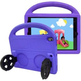 Zore iPad 10.2 9. Nesil Tekerlek Standlı Eva Silikon - Mor Kılıf