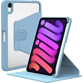 Zore Ipad Mini 2021 6.Nesil Nayn Dönebilen Standlı Mavi Kılıf