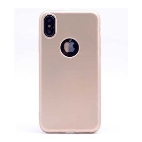 Zore iPhone XS Max 6.5 Premier Silikon Kapak Gold Kılıf