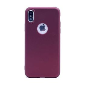Zore iPhone XS Max 6.5 Thin Premium Kapak Mürdüm Silikon Kılıf
