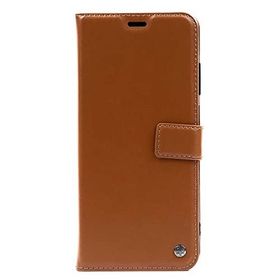 Zore Kar Deluxe Samsung Galaxy M33 Kapaklı Cüzdanlı Kahverengi Deri Kılıf