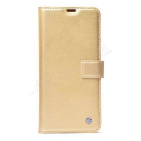 Zore Kar Deluxe Xiaomi Redmi 9C Kapaklı Cüzdanlı Gold Deri Kılıf
