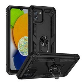 Zore Kırmızı Galaxy A03 Vega Yüzüklü Standlı Zırh Kılıf